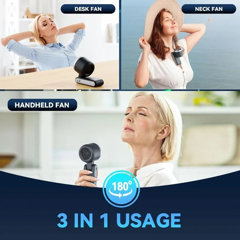 DailyNeeds™  3-in-1 Fan, 5-speed, 3600mAh 36v Rechargeable Lithium Battery, USB Fast Charging