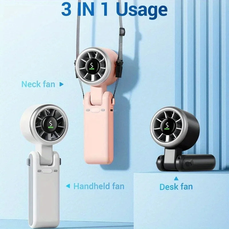 DailyNeeds™  3-in-1 Fan, 5-speed, 3600mAh 36v Rechargeable Lithium Battery, USB Fast Charging