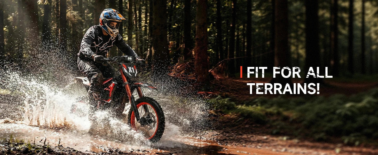 QRONGE X1 FREE SHIPING Spark Electric Dirt Bike for Teens Adults 4500W Peak Electric Motorcycle 60V 28.8Ah E-Dirt Bike 60 Mile Range E-Bike